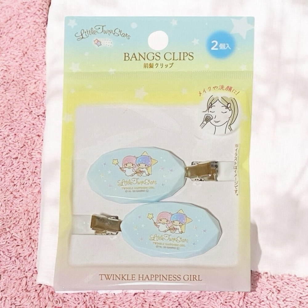 Sanrio Japan Little Twin Stars Bangs Clips Blue Pink